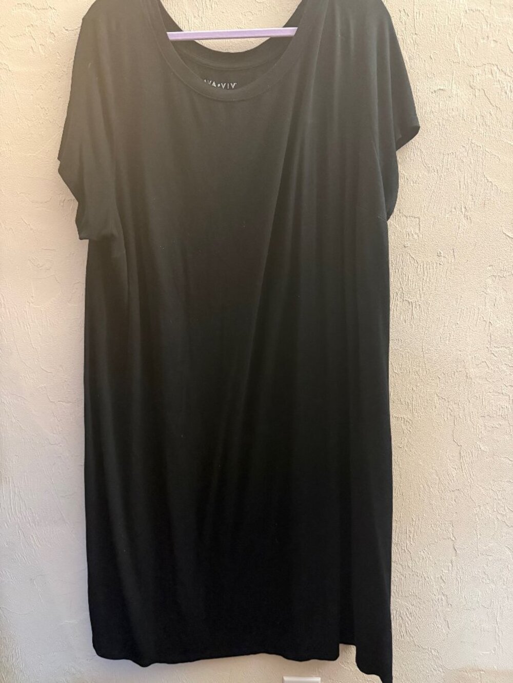 Ava & Viv, Black Midi Dress, 2X
